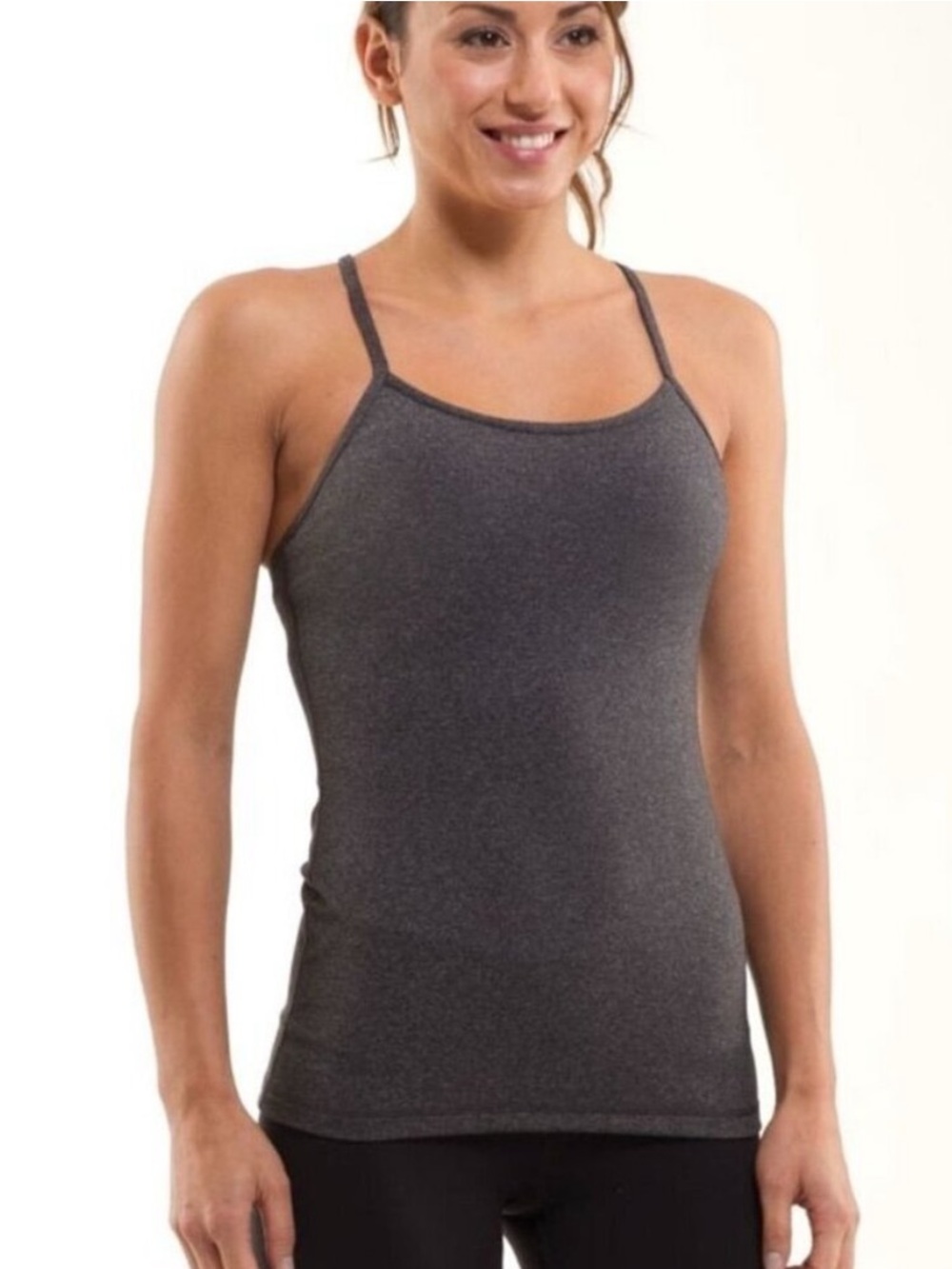 Lululemon Power Y Tank Dark Heathered Gray